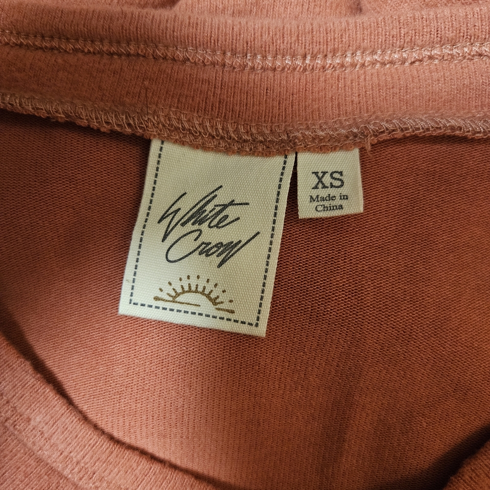 White Crow Rust Long Sleeve V-Neck Top - Picture 9 of 9